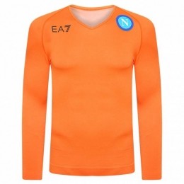 SSCNeapelEA7EmporioArmaniHerenFunctioneelshirtmetlangemouwenoranjeEA7SSCN152-ORANJE