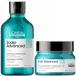 LOralProfessionnelSeriExpertScalpAdvancedAnti-OilinessHairShampooandMaskDuo