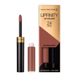 2xMaxFactorLipfinityLiquidLipstick190Indulgent23ml