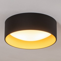 ArgonPlafondlampRiuzwartgoudstaal35cm