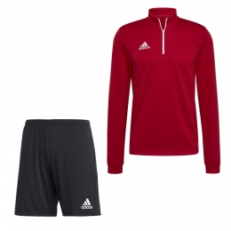 adidasEntrada22Trainingsset14-ZipRoodZwartWit