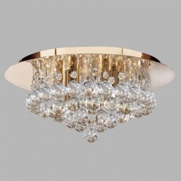 SearchlightHannaplafondlampmetkristallenbollen35cmgoud
