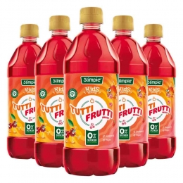5xSlimpieSiroopKidsTuttiFrutti580ml