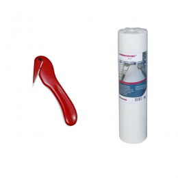 PrimaCover900275BasicZelfklevendAfdekvliesInclSnijmesVoorFolieEnAfdekvlies-Rood