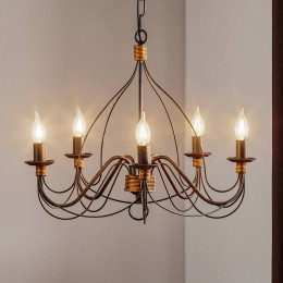 ONLIKroonluchterFiammaMarrone5-lampszonderkappen