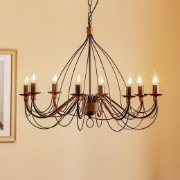 ONLIKroonluchterFiammaMarrone8-lampszonderkappen