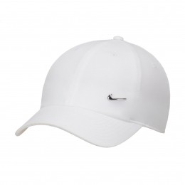 NikeClubCapMetallicSwooshWitZilver