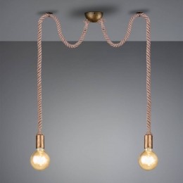 TrioLightingHanglampRopemetdecoratievekabel2-lamp