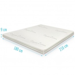 TopperOrganicCottonKoudschuim180x210dikte9cm