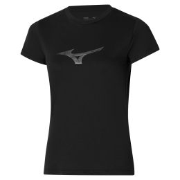 MizunoATHLETICSRBT-SHIRTZwartDamesMaatS