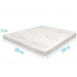 TopperOrganicCottonKoudschuim200x200dikte9cm