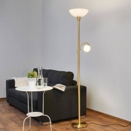 LindbyvloerlampElainaleeslampjemessingkleurig183cmE27