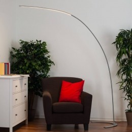 LindbyLEDvloerlampDanuazilvermetaalhoogte200cm