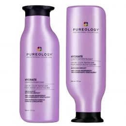 PureologyHydrateShampooandConditionerMoisturisingBundleforDryHairSulphateFreeforaGentleCleanse