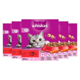 5xWhiskas1AdultKattenDroogvoerRund800gr