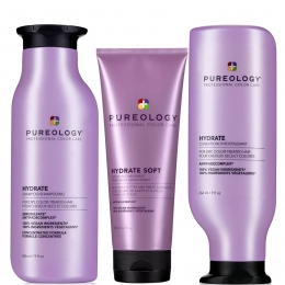 PureologyHydrateShampooConditionerandSoftMaskMoisturisingBundleforDryHairSulphateFreeforaGentleCleanse