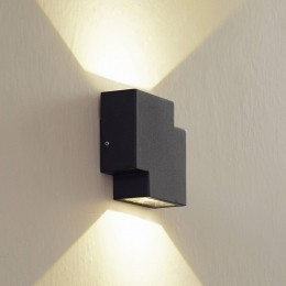 LindbyLEDbuitenwandlampFendirzwartaluminium105cm
