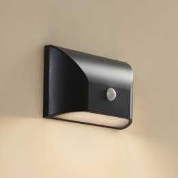 LindbyLEDbuitenwandlampSianazwartPCsensor