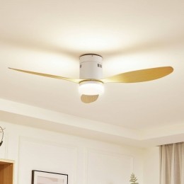 LucandeLEDplafondventilatorKayuwitDCstil132cm