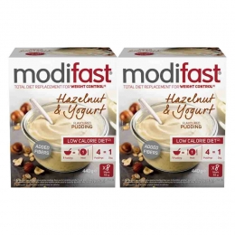 2xModifastIntensivePuddingYoghurtHazelnoot8x55gr