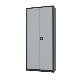 Archiefkastdraaideurkast-4legborden-1800x800mm-AKP10801GitzwartRAL9005LichtgrijsRAL7035