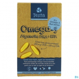 TestaOmega3AlgenolieDHAenEPAVegetarisch60softgels