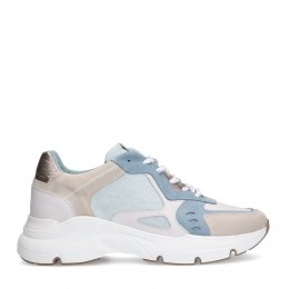 Blauwedenimsneakers