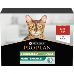 ProPlanKattenvoerNatAdultSterilisedNutrisavourKip10x85gr
