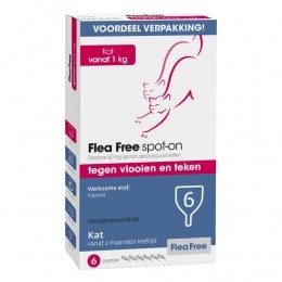 FleaFreeSpotOnAntiVlooiendruppelsKatvanaf1kg6pipetten