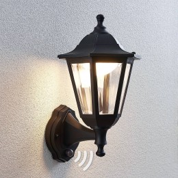 LindbyLEDbuitenwandlampIavosensorzwartlantaarn