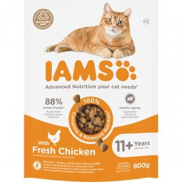 IAMSCatsenior11KattenvoerChicken800gr