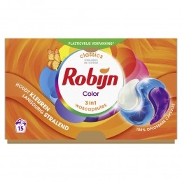 RobijnWascapsules3-in-1Color15stuks
