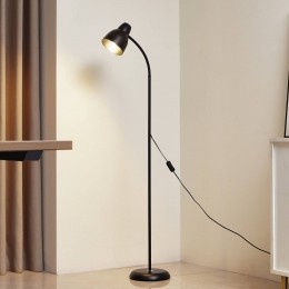 LindbyVloerlampTebbizwartmetaalhoogte150cm