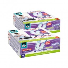 2xBisonVochtvreterVochtmagneetLavendel450gr