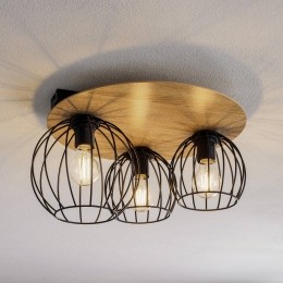 SIGMAPlafondlampMalinhoutenkaprond3-lamps