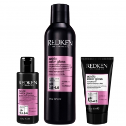 RedkenAcidicColorGlossShampooMini75mlActivatedGlassGlossTreatment237mlandConditionerMini50ml