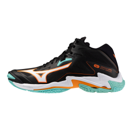 MizunoWAVELIGHTNINGZ8MIDVolleybalschoenenZwartTangeloIceGroenDamesHerenMaat41