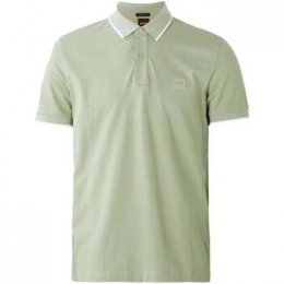PoloShirtKorteMouwBOSSSlimFitPassertipPoloShirtOpenGreen