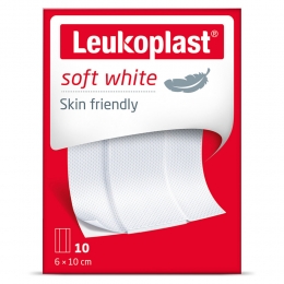 LeukoplastWondpleistersZacht8x10cmSoftWhite10stuks
