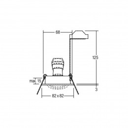 BRUMBERGinbouwspotTirrel-SGU10fittingmattitanium