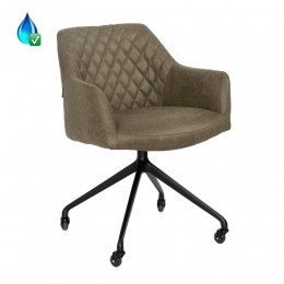 StoelLeviopwieleneco-leerolijfgroen