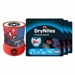 DryNitesLuierbroekjesBoy4-7jaarVoordeelboxSpidermanLedProjectorLampPakket
