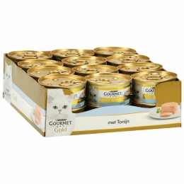 24xGourmetGoldKattenvoerNatMousseTonijn85gr