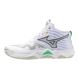 MizunoWAVEMOMENTUMELITEMIDVolleybalschoenenWitZwartFrozenEmeraldDamesHerenMaat44