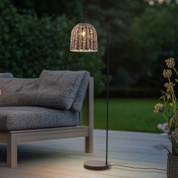 LindbybuitenvloerlampTarynbruinkunststofIP44172cm