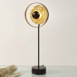 HollnderGoud-bruinetafellampSatellite42cm