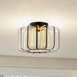 LucandeLEDplafondlampBirger395cmzwartgoud