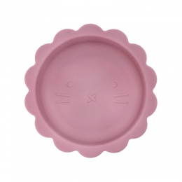 Dutsi-WelpjeSerie-SiliconenBabykommetje-LeeuwenOntwerp-350ml-Oudroze