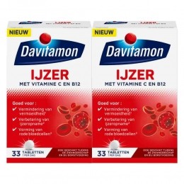 GratisVerzending2xDavitamonIJzerMetVitamineB1233tabletten