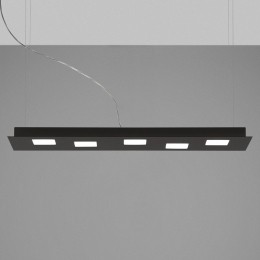 FabbianLangwerpigeLEDplafondlampQuarterinzwart